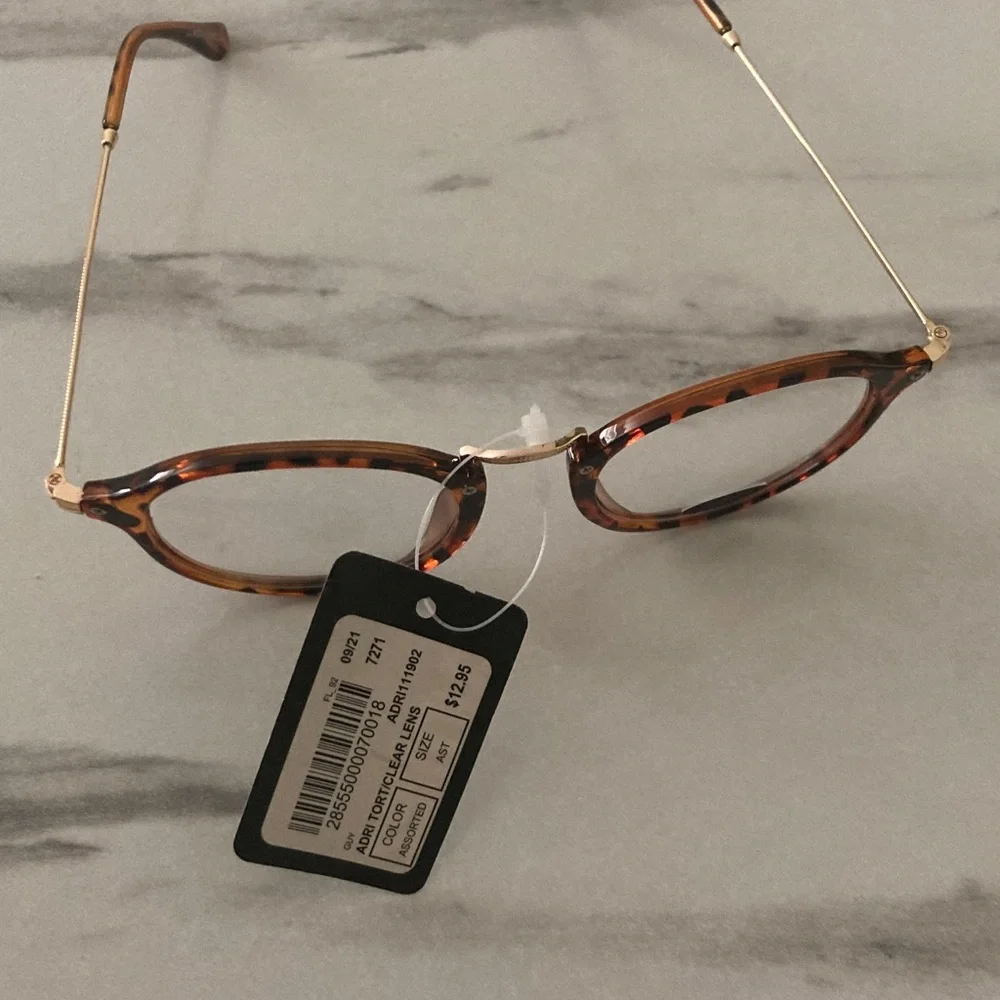 ME Makeover Essentials Tortoise Oval Glasses with Gold Bridge